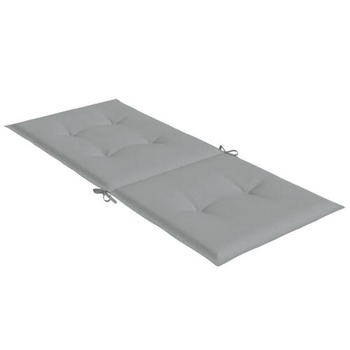 Stolehynder med høj ryg 6 stk. 120x50x4 cm stof lysegrå