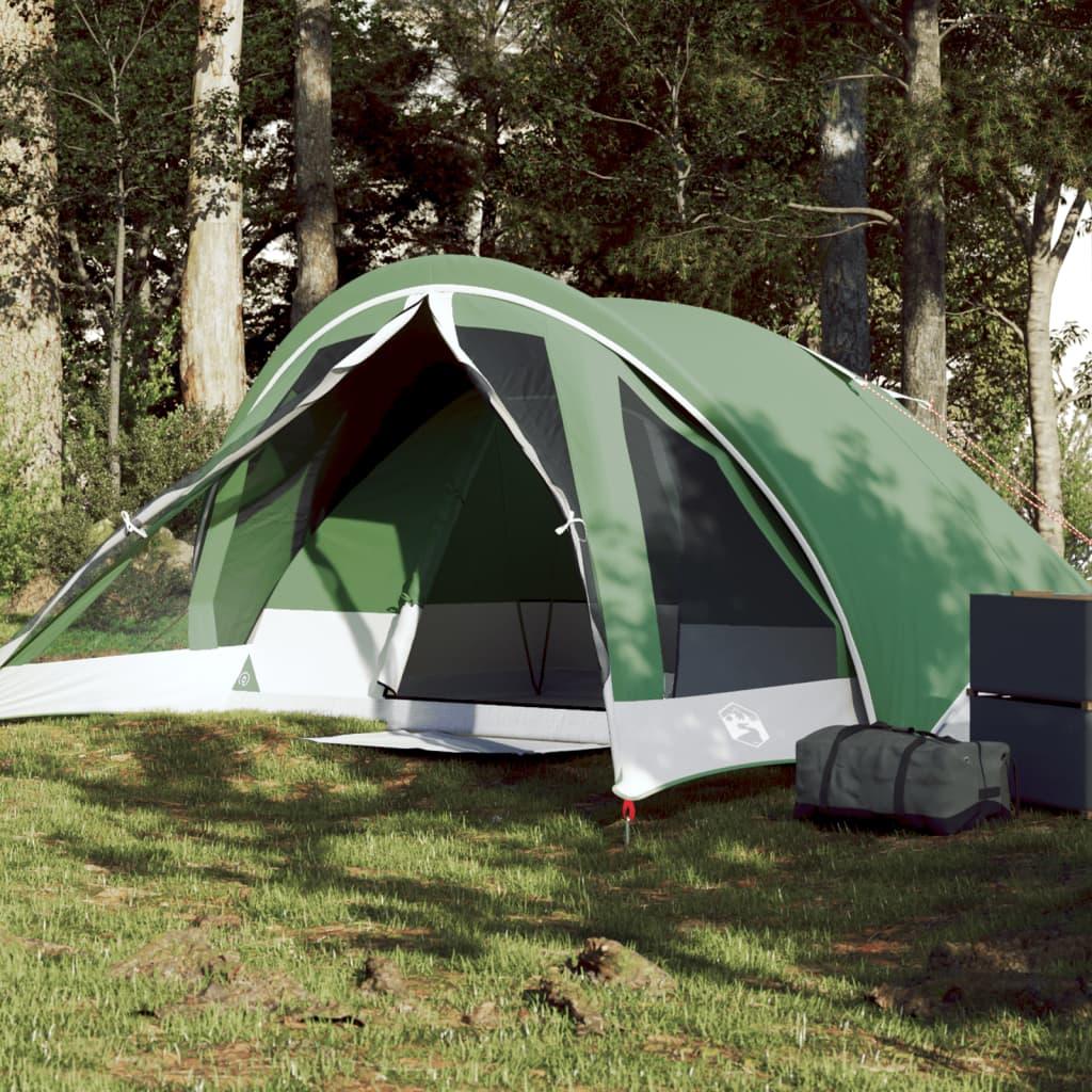 4-personers campingtelt vandafvisende grøn