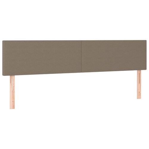 Sengegavle 2 stk. 90x5x78/88 cm stof gråbrun