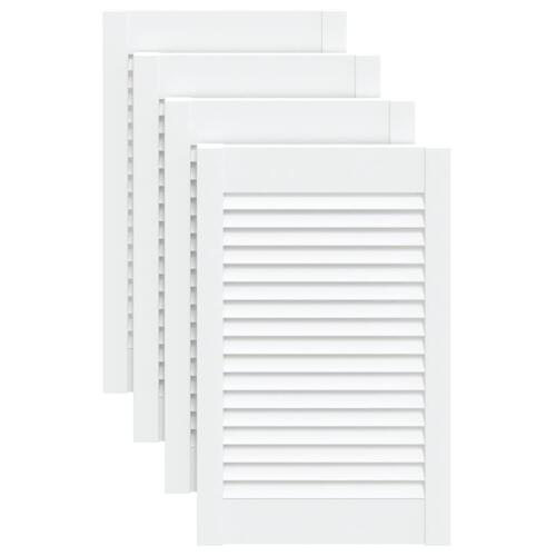 Skabslåger 4 stk. 61,5x39,4 cm lameldesign massivt fyr hvid