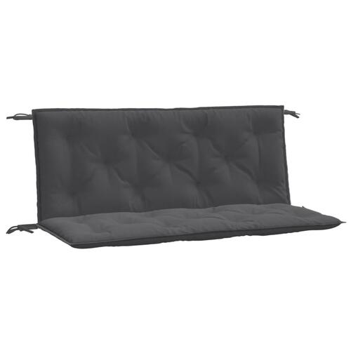 Hynder til havebænk 2 stk. 120x50x7 cm stof meleret antracitgrå