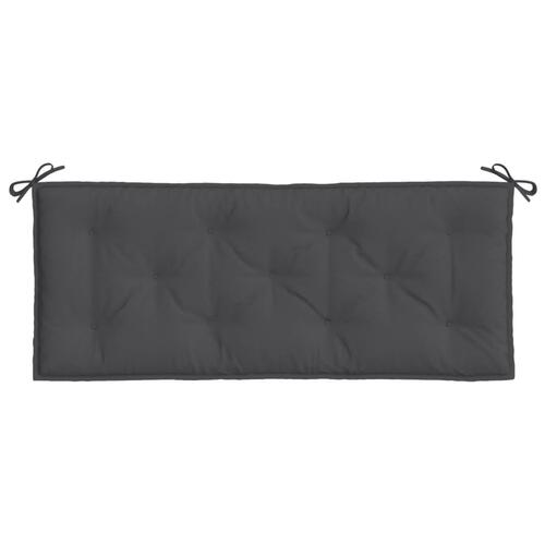Hynder til havebænk 2 stk. 120x50x7 cm stof meleret antracitgrå