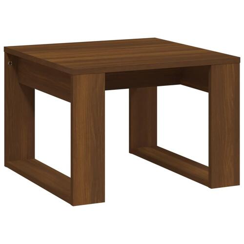 Sidebord 50x50x35 cm konstrueret træ brun egetræsfarve