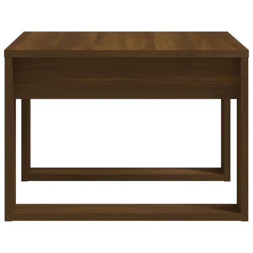 Sidebord 50x50x35 cm konstrueret træ brun egetræsfarve