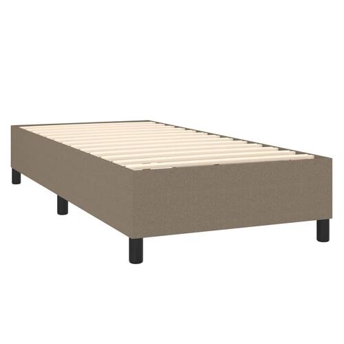 Kontinentalseng med madras 90x190 cm stof gråbrun