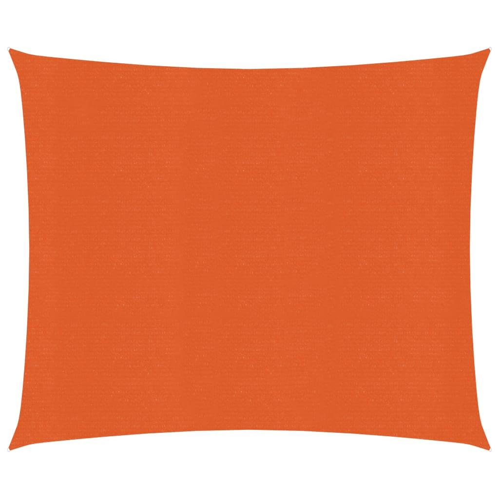 Solsejl 2,5x3 m 160 g/m² HDPE orange