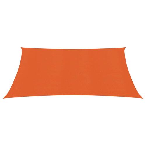 Solsejl 2,5x3 m 160 g/m² HDPE orange
