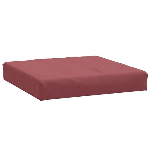 Pallehynde 60x60x10 cm stof meleret vinrød