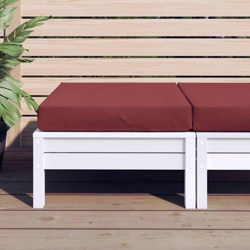 Pallehynde 60x60x10 cm stof meleret vinrød