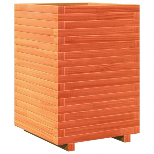 Plantekasse 50 x 50 x 72 cm i massivt fyrretræ - gyldenbrun