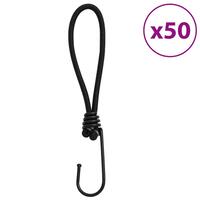 Elastiksnore med kroge 50 stk. 17 cm