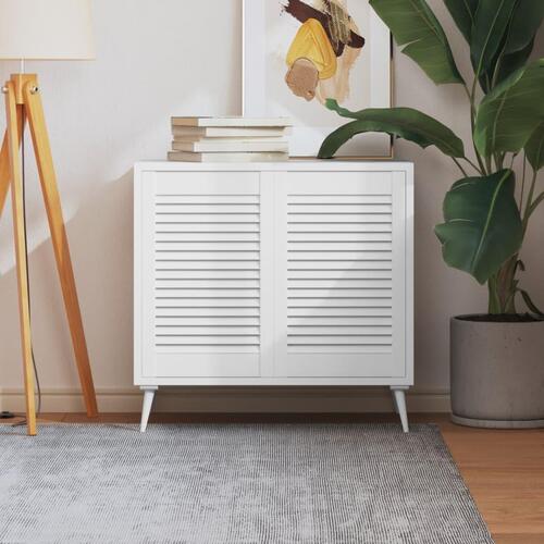 Skabslåger 2 stk. 61,5x39,4 cm lameldesign massivt fyr hvid
