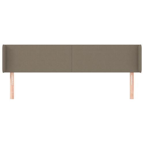 Sengegavl med kanter 183x16x78/88 cm stof gråbrun