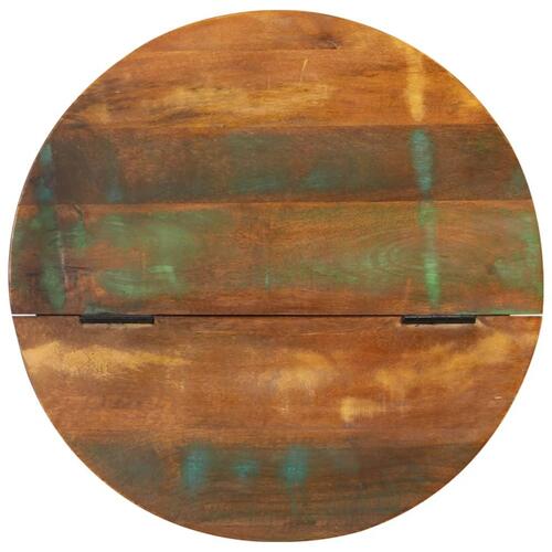Sofabord 50x27 cm massivt genbrugstræ hvid