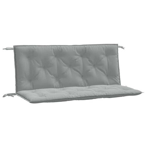 Hynder til havebænk 2 stk. 120x50x7 cm stof meleret lysegrå