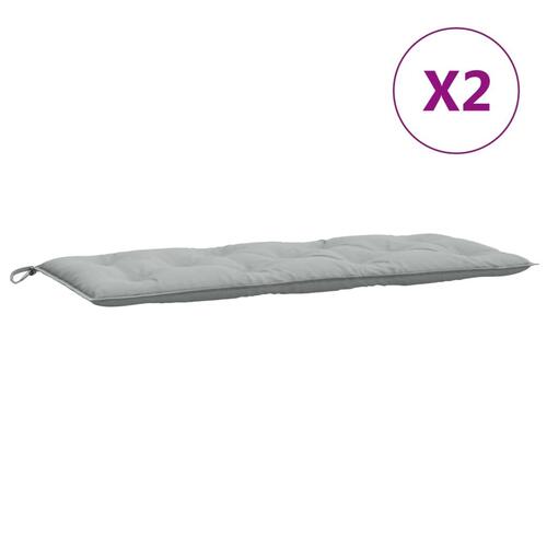 Hynder til havebænk 2 stk. 120x50x7 cm stof meleret lysegrå