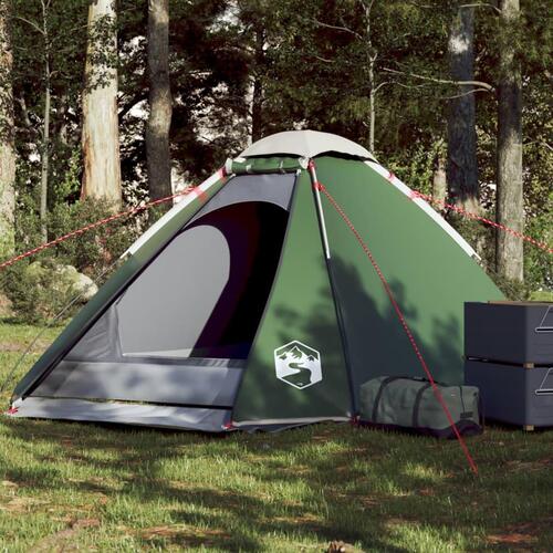4-personers campingtelt vandafvisende kuppel grøn
