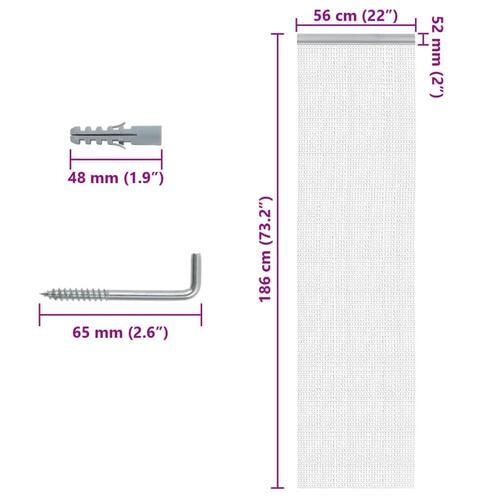 Insektskærm til dør 56x186 cm aluminium