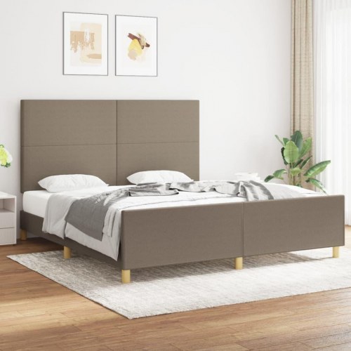 Sengeramme uden madras 180x200 cm stof gråbrun