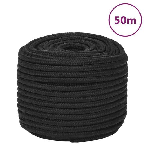 Tovværk til båd 12 mm 50 m polypropylen sort