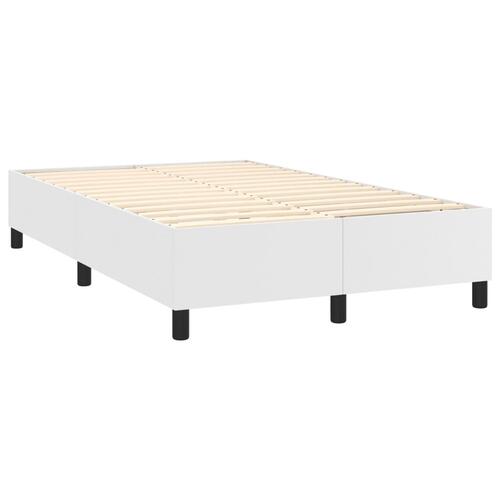 Sengeramme 120x200 cm kunstlæder hvid