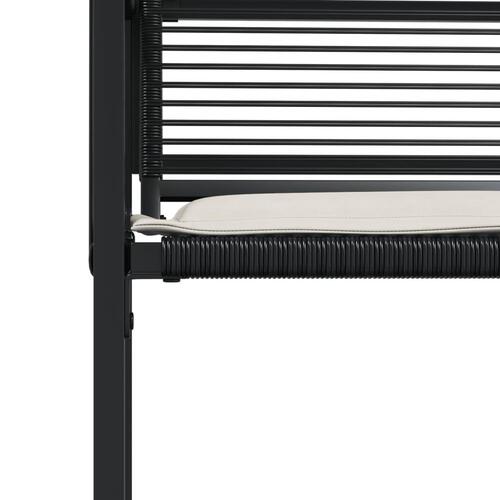 Havestole med hynder 4 stk. polyrattan sort