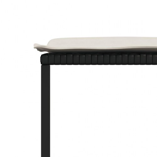 Haveskamler 4 stk. med hynder polyrattan sort