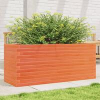 Plantekasse 110x40x46 cm massivt fyrretræ gyldenbrun