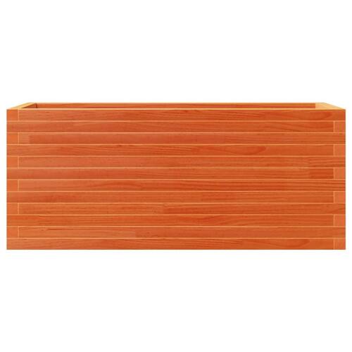 Plantekasse 110x40x46 cm massivt fyrretræ gyldenbrun