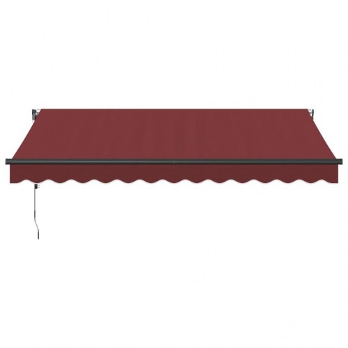 Markise med LED-lys og automatisk betjening 350 x 250 cm - bordeaux