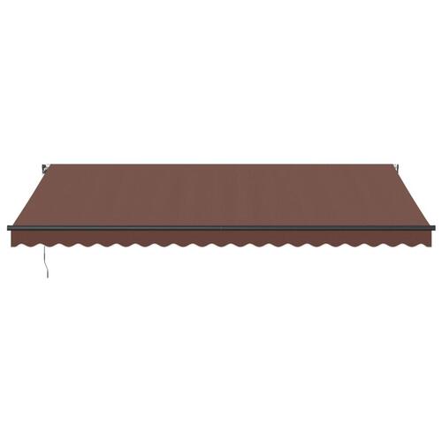 Markise 500x350 cm automatisk betjening brun