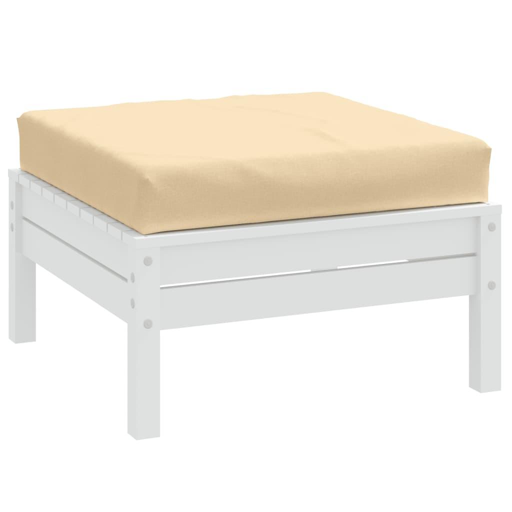 Pallehynde 60x60x9,5 cm stof meleret beige