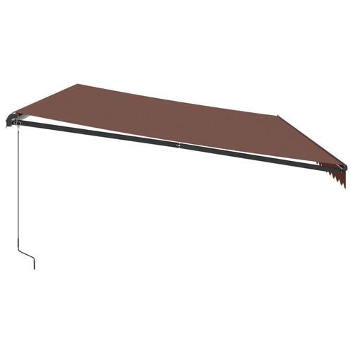 Markise 600x300 cm automatisk betjening brun