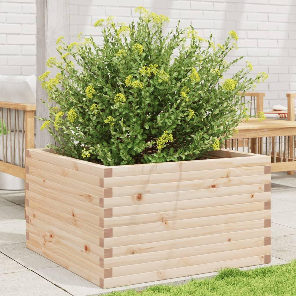 Plantekasse 80x80x46 cm massivt fyrretræ
