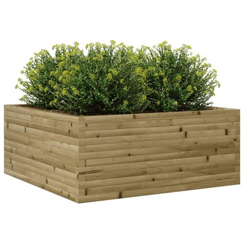 Plantekasse 110x110x46 cm imprægneret fyrretræ