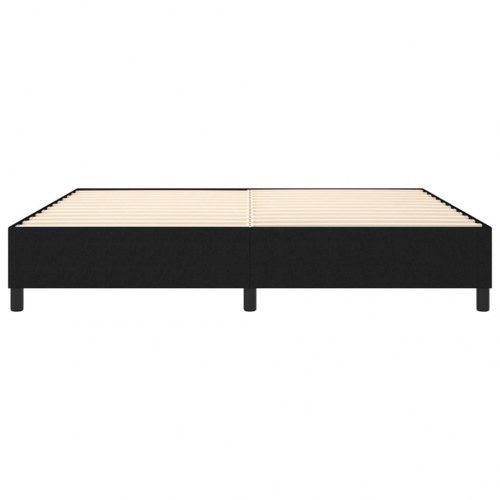 Sengeramme uden madras 200x200 cm stof sort
