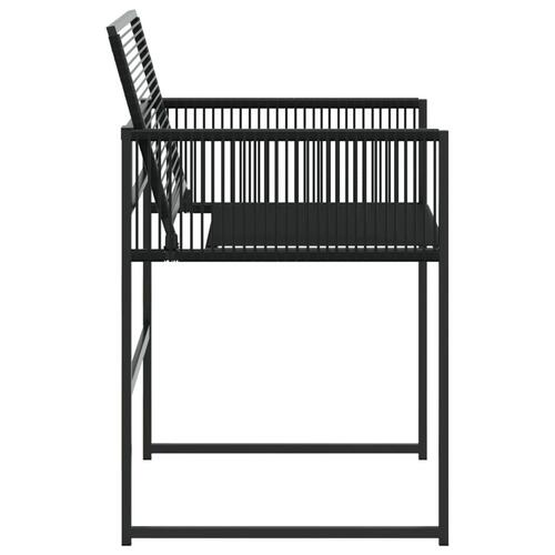 Havestole 4 stk. polyrattan sort