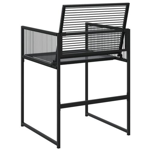 Havestole 4 stk. polyrattan sort