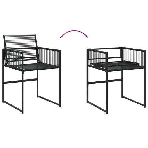 Havestole 4 stk. polyrattan sort