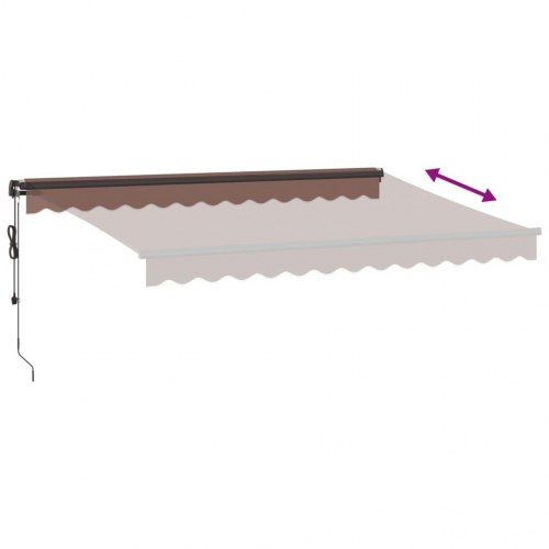 Markise med LED-lys og automatisk betjening 350 x 250 cm - brun