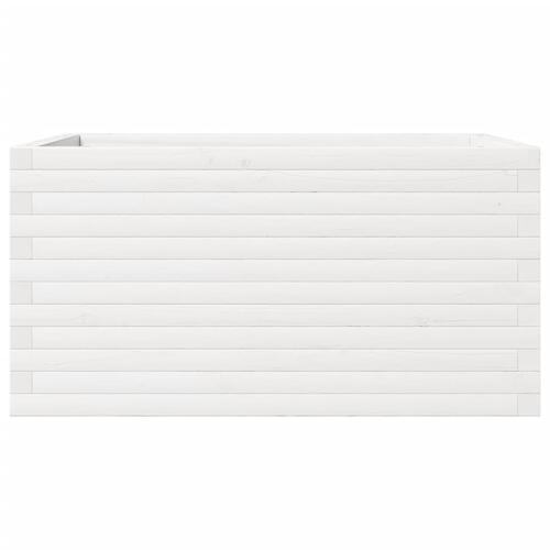 Plantekasse 90x60x46 cm massivt fyrretræ hvid