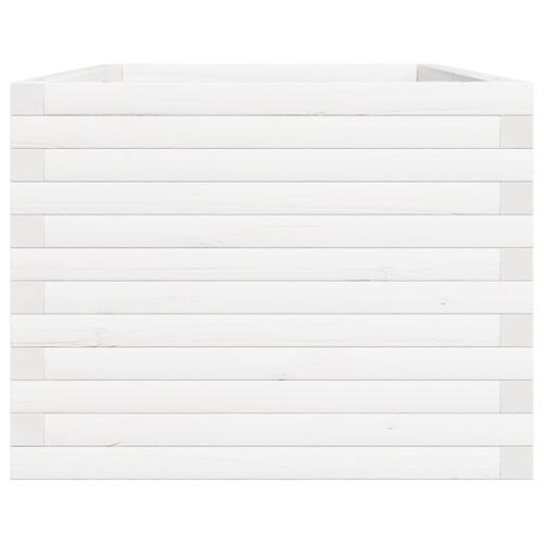 Plantekasse 90x60x46 cm massivt fyrretræ hvid