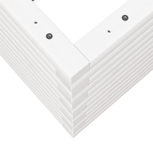 Plantekasse 90x60x46 cm massivt fyrretræ hvid