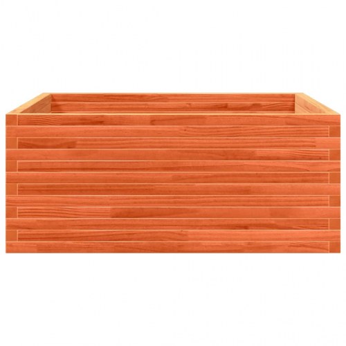 Plantekasse i massivt fyrretræ 110 x 110 x 46 cm - gyldenbrun