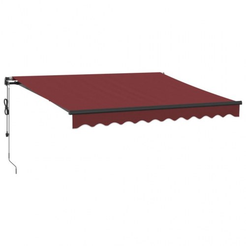 Markise med LED-lys og automatisk betjening 300 x 250 cm - bordeaux