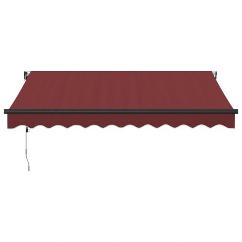 Markise med LED-lys og automatisk betjening 300 x 250 cm - bordeaux