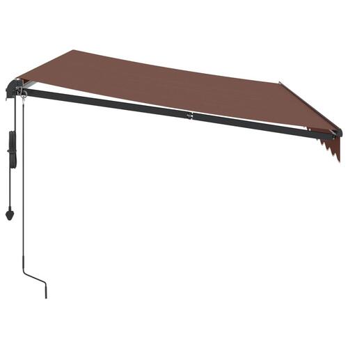 Markise 350x250 cm automatisk betjening brun