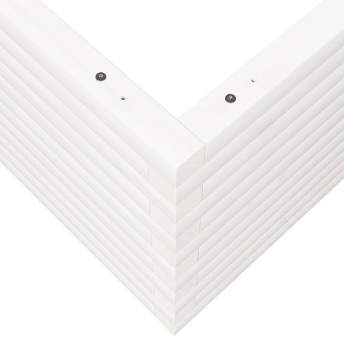Plantekasse 110x110x46 cm massivt fyrretræ hvid