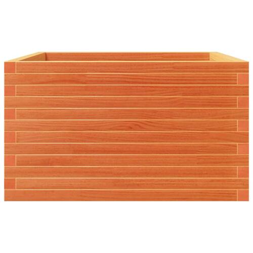 Plantekasse 80x80x46 cm massivt fyrretræ gyldenbrun