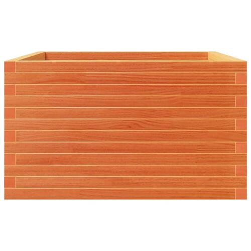 Plantekasse 80x80x46 cm massivt fyrretræ gyldenbrun